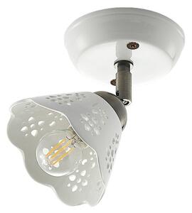 Faretto Lindby Efgenia, altezza 17 cm, bianco, Vetroceramica, E14