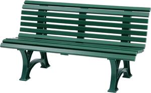 Panchina da giardino Jamaica | 3 posti | Verde | HxLxP 80x150x64cm | Plastica resistente agli agenti atmosferici e ai raggi UV | Panchina da parco Panchina da esterno Balcone da giardino Terrazza