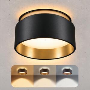 SSC-LUXon LED Spot da incasso a soffitto Sudara con luce indiretta incl. LumiFLEX LED 4W bianco caldo + bianco neutro + luce diurna 230V - Faretto da incasso di design oro nero