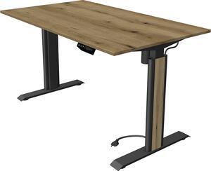 Scrivania Move 1 advance, regolabile elettricamente in altezza, dimensioni piano d'appoggio:140 x 80 cm, colore piano d'appoggio:rovere