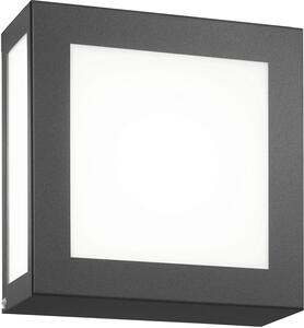 CMD 18 applique in acciaio inox antracite quadrata IP44 E27 22x22cm