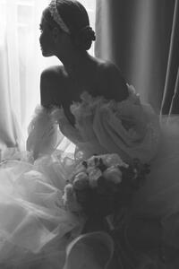 Fotografia artistica cheerful bride - stock photo, Serhii Mazur, (26.7 x 40 cm)