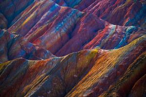 Fotografia Rainbow mountains Zhangye Danxia geopark China, kittisun kittayacharoenpong, (40 x 26.7 cm)