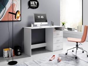 Scrivania >Mack< (L/A/P 123 x 76 x 50 cm) in bianco - 123x76x50cm (LxAxP)