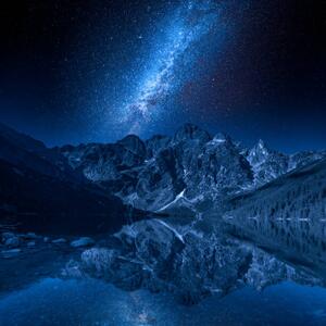 Fotografia artistica Milky way and lake in the, Shaiith, (40 x 40 cm)