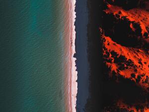 Fotografia Aerial shot of Cape Peron at, Abstract Aerial Art, (40 x 30 cm)