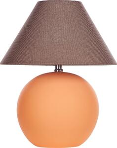 BELIANI Lampada da tavolo arancione in Vetroceramica bianca con paralume in tessuto 41 cm lampada da notte illuminazione per soggiorno camera da letto stile tradizionale