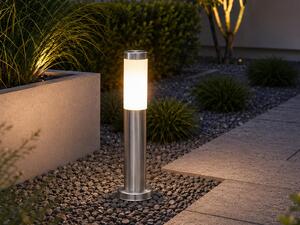 Lampada da esterno con base in acciaio inossidabile, altezza 45 cm, lampada da giardino con attacco E27 per l'illuminazione dei vialetti
