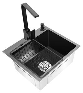 Lavello da cucina – Scarico integrato con dispenser per sapone