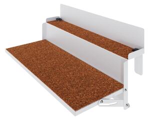 LEVIRA Tavolino da balcone pieghevole 64x35x29 cm Bianco – Tavolino da balcone in metallo