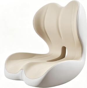 Cuscino da seduta con schienale, in memory foam, antiscivolo, traspirante, per sedia da ufficio