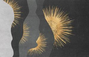 Illustrazione Abstract golden art Rich texture Modern, Luzhi Li, (40 x 26.7 cm)