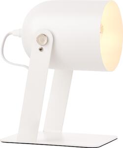 Faretto da tavolo, orientabile, 24 x 21 x 13 cm, E27, max. 30W, metallo, bianco