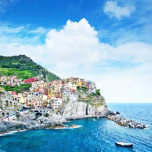 Fotografia artistica Manarola town in Cinque Terre Italy, alxpin, (40 x 40 cm)