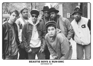 Posters, Stampe Beastie Boys Run Dmc - Amsterdam 1987, (84 x 59.4 cm)