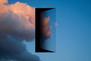 Illustrazione View of the sky with a doorway in it, Maciej Toporowicz, NYC, (40 x 26.7 cm)