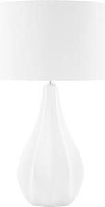 BELIANI Lampada da tavolo beige chiaro, porcellana, 60 cm, rotonda