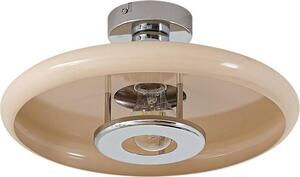 Lindby plafoniera Branford, retrò, Ø 35 cm, beige, metallo