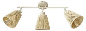 Faretto da soffitto Lindby Anuva, 72 cm, a 3 luci, beige, carta