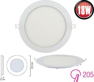 18w LED slim flat luce da incasso pannello da incasso soffitto lampada da soffitto rotonda Ø 225 mm bianco caldo
