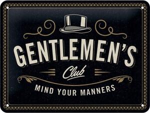Cartello in metallo Getlemen s Club, (20 x 15 cm)