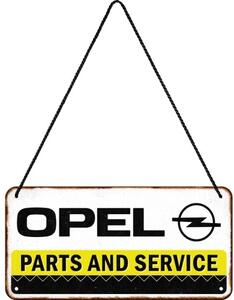 Cartello in metallo Opel - Parts Service, (20 x 10 cm)