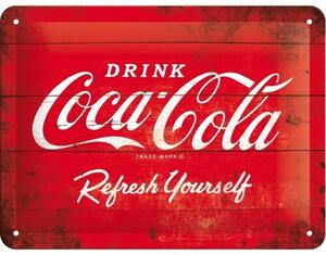 Cartello in metallo Coca-Cola - Red Logo, (20 x 15 cm)