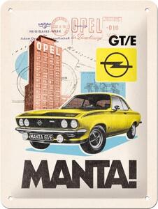 Cartello in metallo Opel - Manta Gt E, ( x cm)