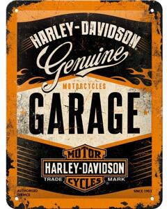 Cartello in metallo Harley Davidson - Garage, (15 x 20 cm)