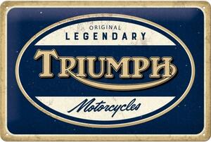 Cartello in metallo Triumph - Legendary Motorcycles, (20 x 30 cm)