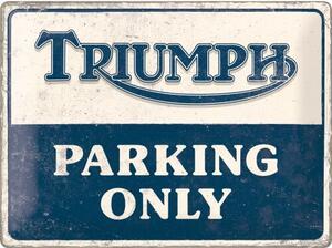 Cartello in metallo Triumph - Parking Only, (40 x 30 cm)