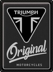 Cartello in metallo Triumph - Original Motorcycles, (30 x 40 cm)