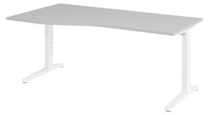Scrivania bümö Serie XB - Decorazione: grigio, dimensioni: 180 x 100 cm, struttura: bianco