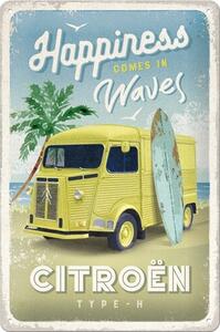 Cartello in metallo Citroen Type H - Happiness Comes in Waves, (20 x 30 cm)