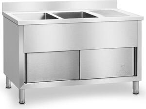 Expondo Royal Catering Mobile doppio lavello - 140 x 60 cm