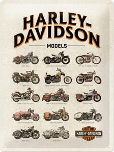 Cartello in metallo Harley Davidson - Models, (30 x 40 cm)