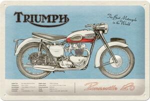 Cartello in metallo Triumph Bonneville, (20 x 30 cm)