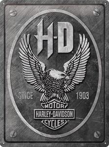 Cartello in metallo Harley Davidson - Metal Eagle, (30 x 40 cm)