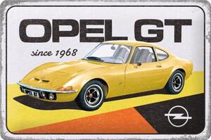 Cartello in metallo Opel Gt - since 1968, (20 x 30 cm)