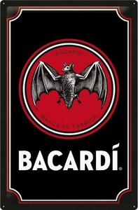 Cartello in metallo Bacardi - Logo Black 40x60, (40 x 60 cm)
