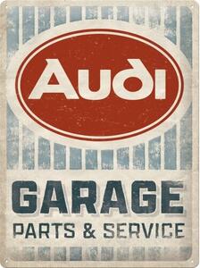 Cartello in metallo Audi Garage - Parts Service, ( x cm)