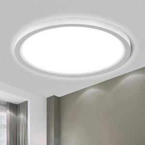 LQWELL Lampada da soffitto a LED IP44, resistente agli spruzzi d'acqua, rotonda e piatta, 36W, 6000K, 4320LM, moderna e sobria, sottile, per soggiorno, 400×24 mm