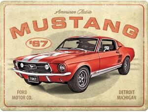 Cartello in metallo Ford Mustang - Gt 1967 Red