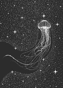 Illustrazione Starry Jellyfish, Aliriza Cakir, (30 x 40 cm)