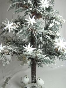 Catena luminosa decorativa a LED, 9 stelle, 18 punte Ø8 cm bianco IP44