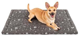Materasso impermeabile per cani 100x70 GRIGIO con motivo, imbottitura in schiuma da 5 cm