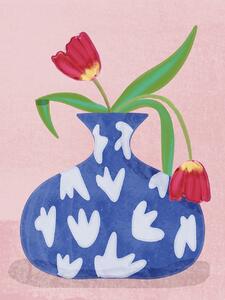 Illustrazione Tulpe in vase, Raissa Oltmanns, (30 x 40 cm)