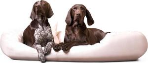 Tierlando® Lettino ortopedico per cani SAMMY | Similcuoio di facile manutenzione | L-XXXXL - Dimensioni: 140x105cm | Colore: 05 crema
