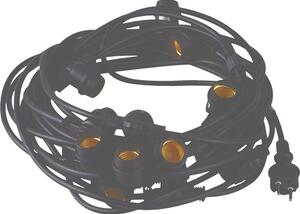 Catena luminosa a LED Kanlux 35758 IP44 15x E27 max. 10W 15m nero