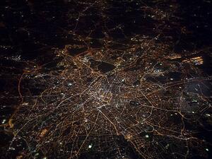 Fotografia Aerial view of Brussels at night, urbancow, (40 x 30 cm)